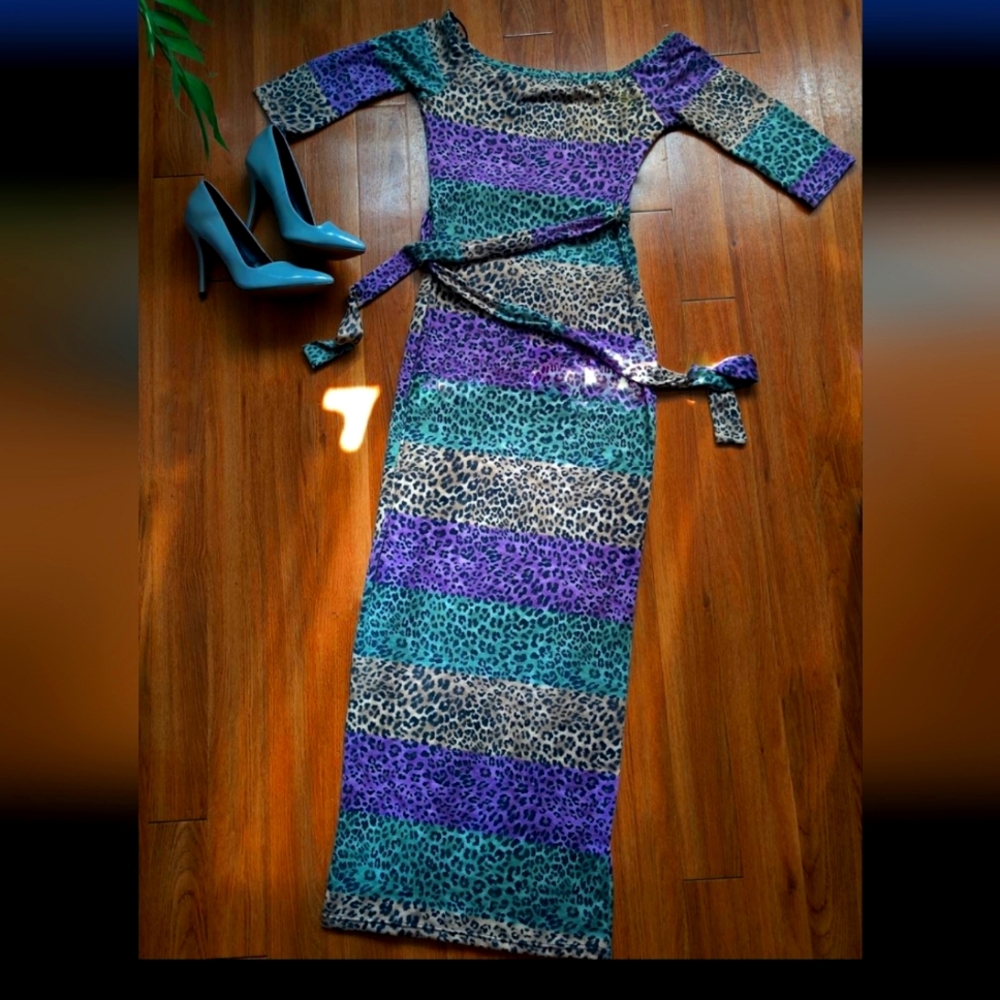 Multicolor Leopard print dress